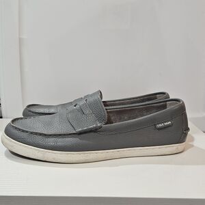 Cole Haan Pinch Weekender Loafers Shoes Men's Size 14 Gray Leather Casual